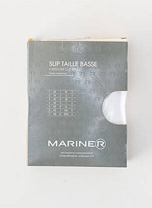 Slip tissage popeline blanc MARINER homme