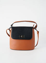 Sac coutures renforcées forme rectangulaire marron NAJA STREET femme
