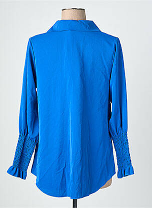 Chemisier coupe fluide manches longues bleu QUATTRO femme