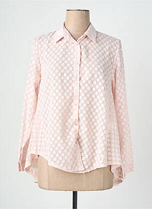 Chemisier tissage crêpe manches longues rose QUATTRO femme