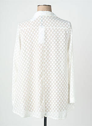 Chemisier tissage crêpe manches longues blanc QUATTRO femme