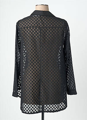 Chemisier tissage crêpe manches longues noir QUATTRO femme