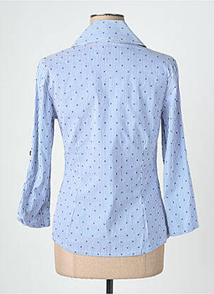 Chemisier coupe cintrée manches 3/4 bleu QUATTRO femme