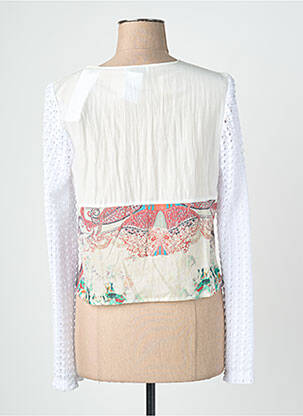 Gilet manches longues stretch blanc QUATTRO femme