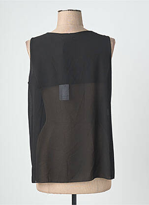Top col carré sans manche noir QUATTRO femme