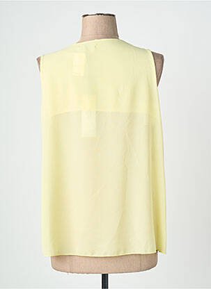Top col carré sans manche jaune QUATTRO femme
