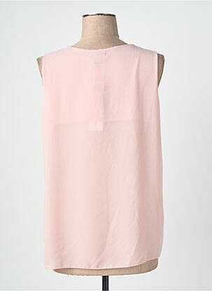 Top tissage crêpe sans manche rose QUATTRO femme