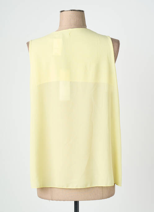 Top col carré sans manche jaune QUATTRO femme