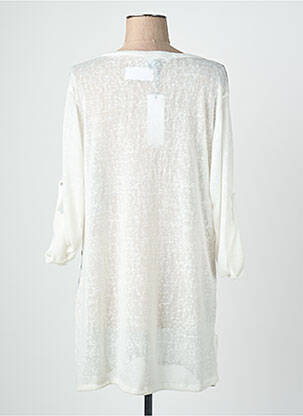Tunique manches longues légère et transparente blanc QUATTRO femme