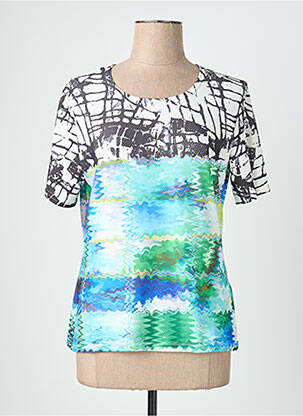 T-shirt imprimé fantaisie manches courtes noir QUATTRO femme