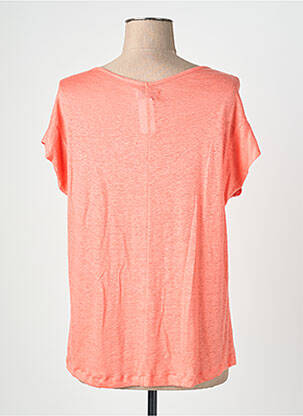 T-shirt col rond manches courtes orange QUATTRO femme