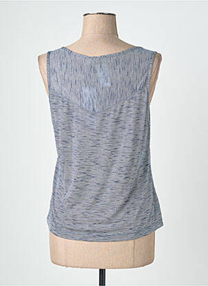 Top tissage jersey sans manche bleu QUATTRO femme