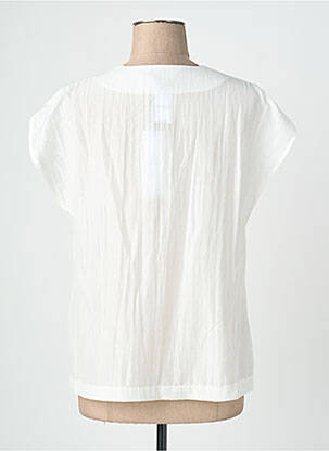 Blouse légère et transparente manches courtes beige QUATTRO femme