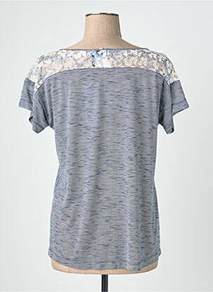 T-shirt stretch manches courtes bleu QUATTRO femme
