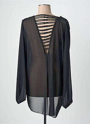 Tunique manches longues légère et transparente noir QUATTRO femme