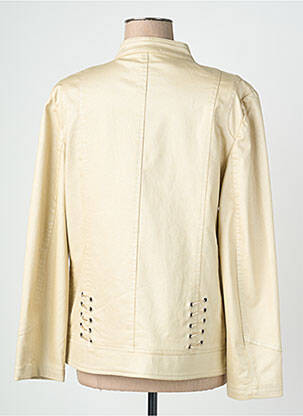 Veste simili cuir poches beige QUATTRO femme