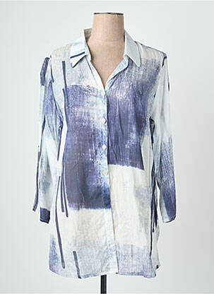 Tunique manches longues légère et transparente bleu QUATTRO femme