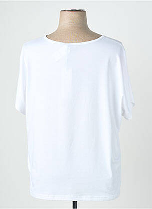 T-shirt coupe droite manches courtes blanc QUATTRO femme