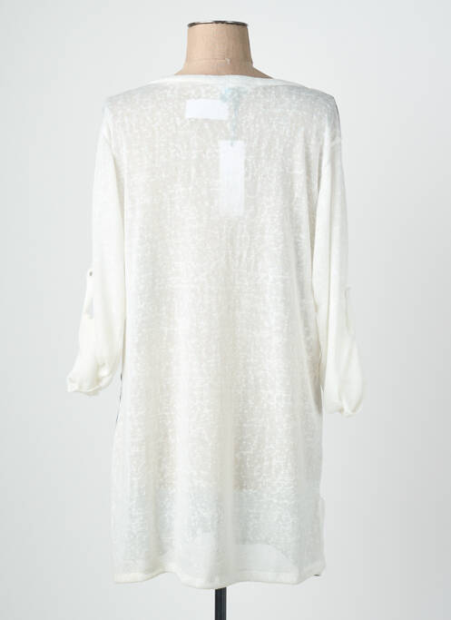 Tunique manches longues imprimé fantaisie blanc QUATTRO femme