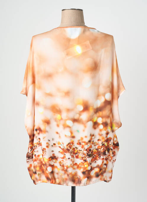 Blouse manches courtes manches courtes orange QUATTRO femme