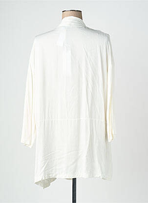 Veste kimono col v beige QUATTRO femme
