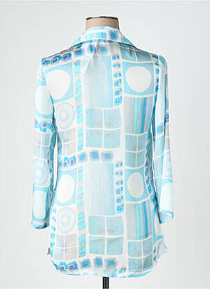 Chemisier tissage crêpe manches 3/4 bleu QUATTRO femme