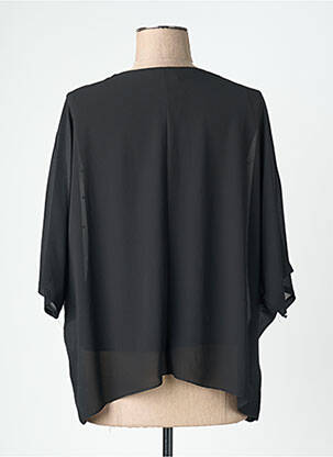 Top tissage crêpe manches 3/4 noir QUATTRO femme