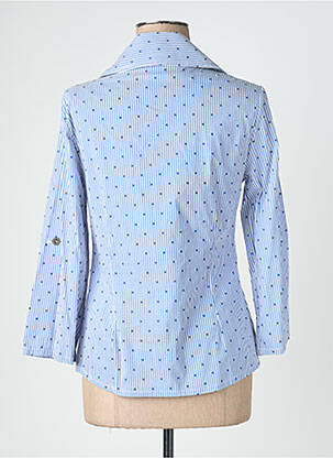 Chemisier coupe cintrée manches longues bleu QUATTRO femme