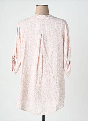 Tunique manches longues fermeture boutonnée sur le devant rose QUATTRO femme