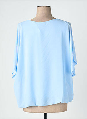 Blouse légère et transparente manches 3/4 bleu QUATTRO femme