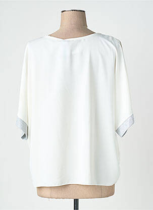 Blouse col rond manches courtes beige QUATTRO femme