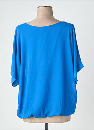 Blouse légère et transparente manches 3/4 bleu fonce QUATTRO femme