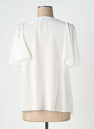 Blouse légère et transparente manches courtes blanc QUATTRO femme