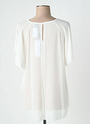 Top coupe fluide manches courtes blanc QUATTRO femme