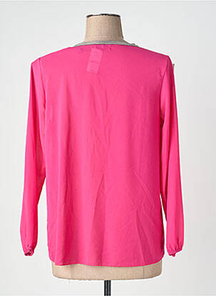 Blouse légère et transparente manches longues rose QUATTRO femme