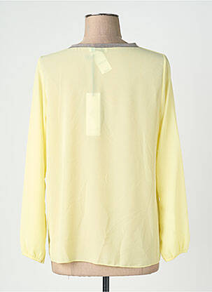 Blouse légère et transparente manches longues jaune QUATTRO femme