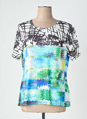 T-shirt imprimé fantaisie manches courtes noir QUATTRO femme
