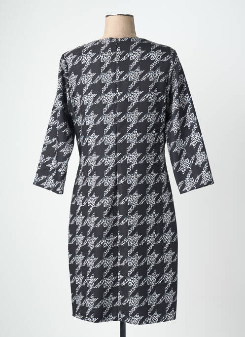 Robe mi-longue manches 3/4 manches 3/4 noir QUATTRO femme