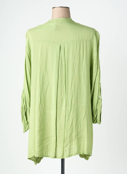 Tunique manches longues fermeture boutonnée sur le devant vert !OHO! femme