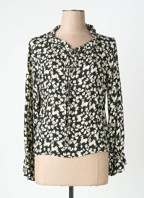Blouse imprimé fleurs manches longues noir QUATTRO femme