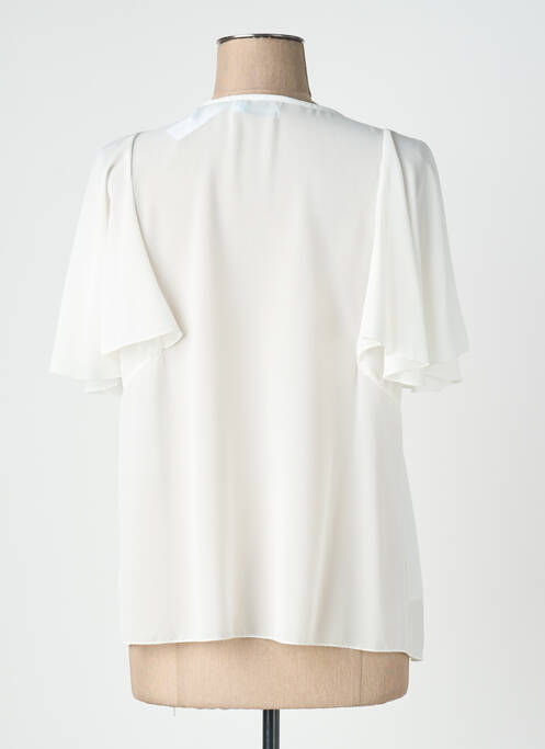 Blouse légère et transparente manches courtes blanc QUATTRO femme