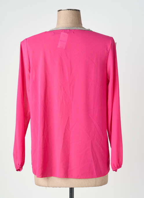 Blouse légère et transparente manches longues rose QUATTRO femme