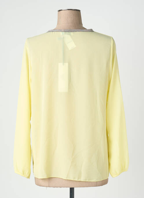 Blouse légère et transparente manches longues jaune QUATTRO femme