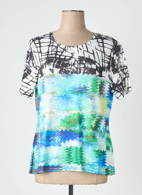 T-shirt imprimé fantaisie manches courtes noir QUATTRO femme