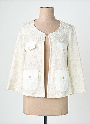 Veste casual col rond blanc QUATTRO femme