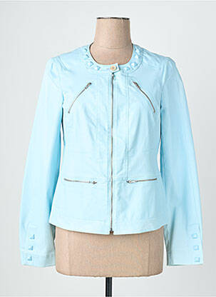Veste casual col rond bleu QUATTRO femme