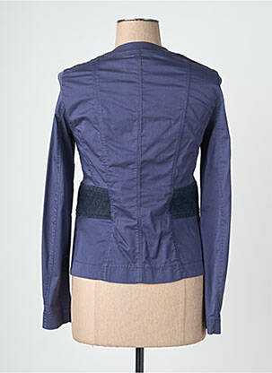 Veste casual col rond bleu QUATTRO femme