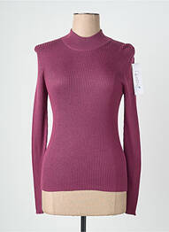 Pull coupe cintrée manches longues violet QUATTRO femme