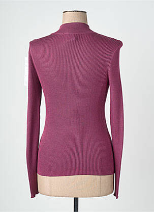 Pull coupe cintrée manches longues violet QUATTRO femme