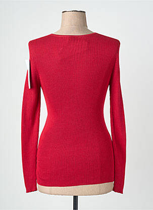 Pull coupe cintrée manches longues rouge QUATTRO femme